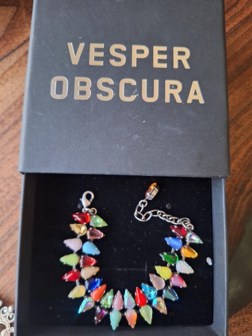 New in Box, Vesper Obscura Aurora Double Mini Fang Bracelet in Silver